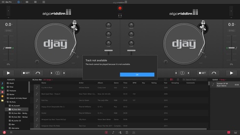 Why does djay not play on mac